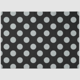 Halloween-Stil | Große Punkte Grau und Schwarz Seidenpapier