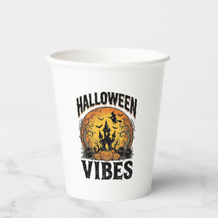 Halloween-Stimmung Vintage-Geister-Mond-Shirt-Desi Pappbecher