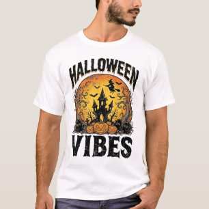 Halloween-Stimmung Vintage Verfluchter Mond-Shirt- T-Shirt