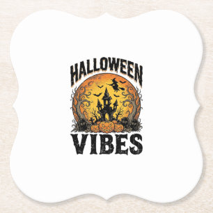 Halloween-Stimmung Vintage Verfluchter Mond-Shirt- Untersetzer