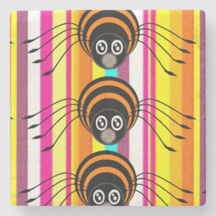 Halloween-Stone-Untersetzer, Spider Steinuntersetzer