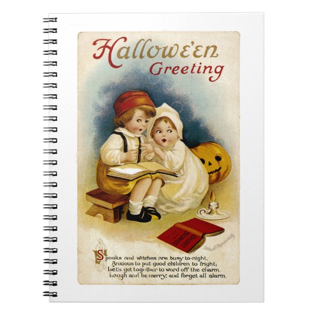 Halloween Storyerzählen Notizblock (Vorderseite)