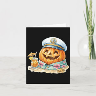 Halloween-Strand-Kürbis-Tropischer-Sommer Karte