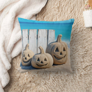 Halloween Strand Sand Kürbisse Kissen