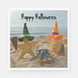 Halloween Strandfische Hexen Serviette