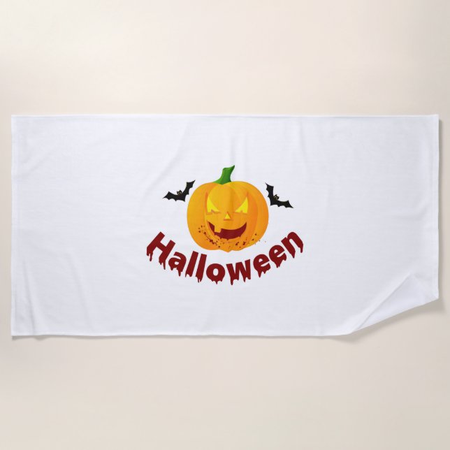 Halloween Strandtuch (Vorderseite)