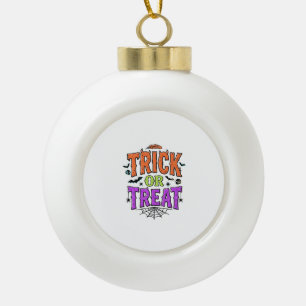 Halloween Streich Behandlung Lustiges Spinnennetz Keramik Kugel-Ornament