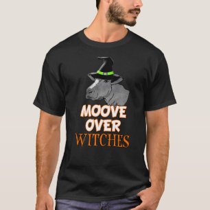 Halloween-Streich Süßigkeit Kuh Bewegung Hexe T-Shirt