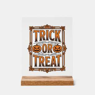 Halloween-Streich Süßigkeit Kürbis Schädel Vintage Acrylschild