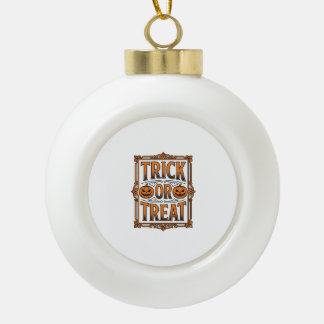 Halloween-Streich Süßigkeit Kürbis Schädel Vintage Keramik Kugel-Ornament