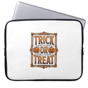 Halloween-Streich Süßigkeit Kürbis Schädel Vintage Laptopschutzhülle