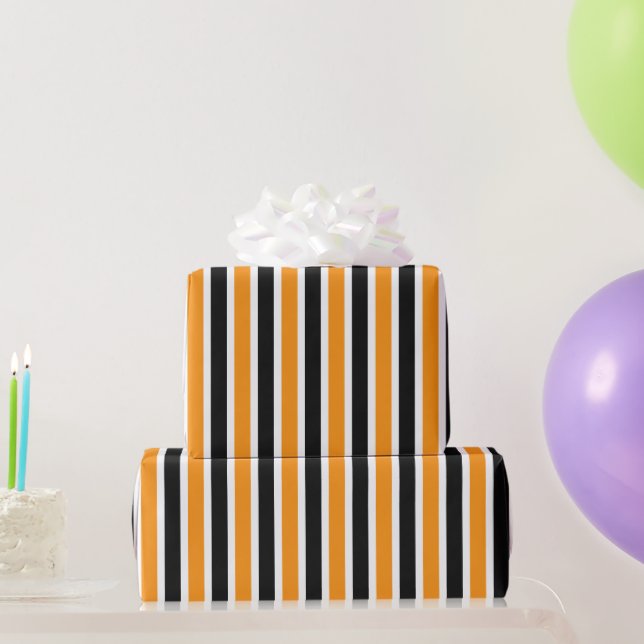 Halloween Streifen 9  Geschenkpapier (Partygeschenke)
