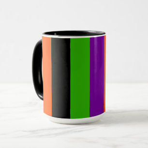 Halloween Streifen in klassischen Farben Tasse