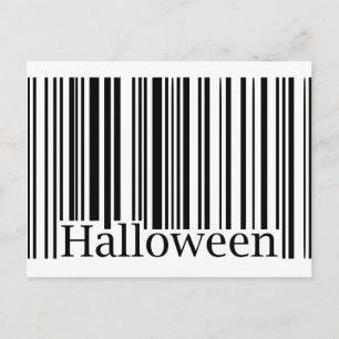 Halloween Strichcode Postkarte
