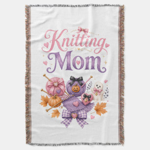 Halloween Strickende Mutter - Wurfdecke Decke