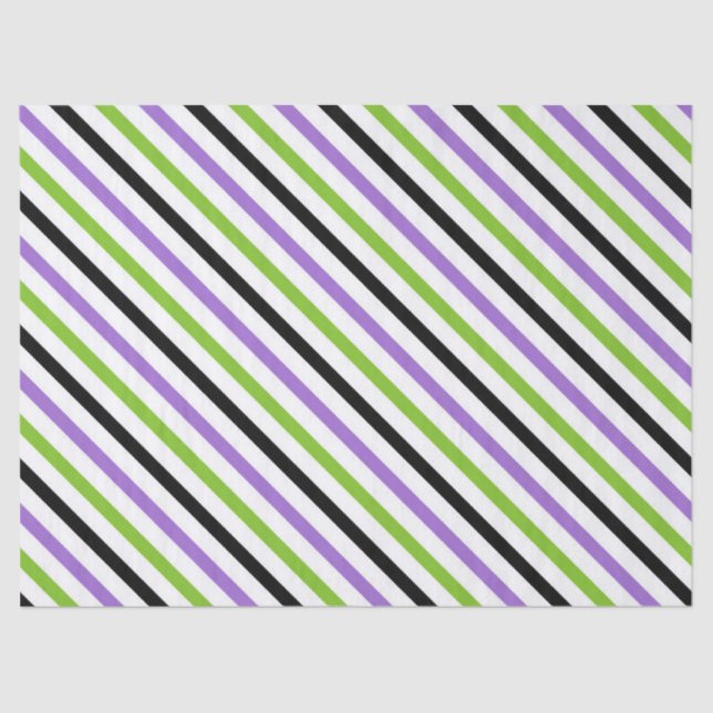 Halloween Stripes - fett diagonales Muster Seidenpapier (Vorderseite)