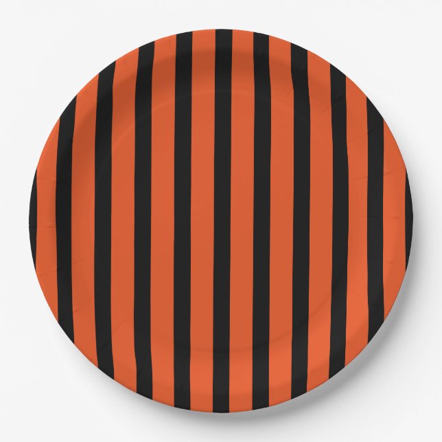 Halloween Stripes Paper-Teller Pappteller (Vorderseite)