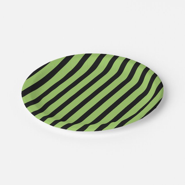 Halloween Stripes Paper-Teller Pappteller (Schrägansicht)