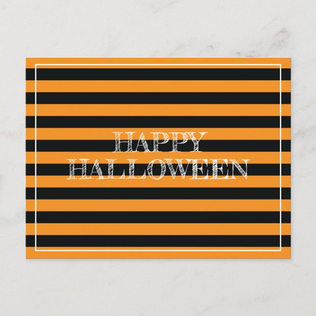 Halloween Stripes Postkarte (Vorderseite)