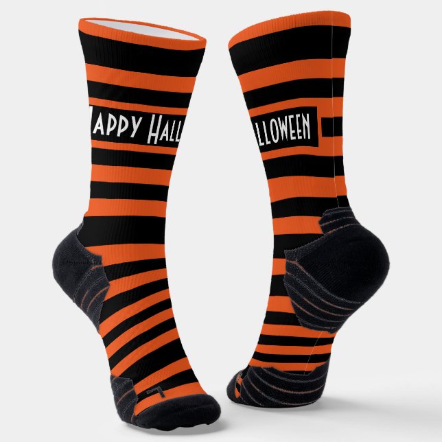 Halloween Stripes Socken (Gewinkelt)