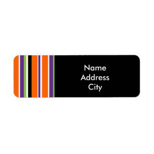 Halloween Stripes Strip Fun-Adressetikett