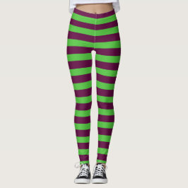 Halloween-Strips für lila und grünes Monster Leggings