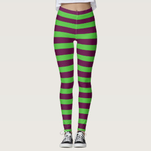 Halloween-Strips für lila und grünes Monster Leggings