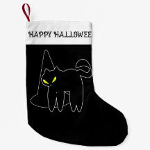 Halloween-Strumpf | Katzenkatze und Hut