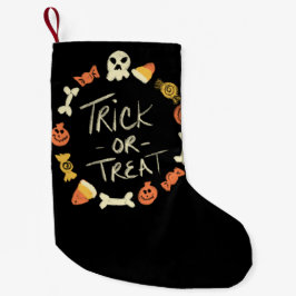 Halloween-Strumpf | Spooky Trick oder Treat Wreath Kleiner Weihnachtsstrumpf