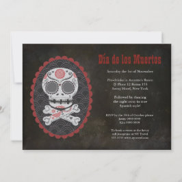 Halloween Sugar Skull Day of the Dead Party Einlad Einladung