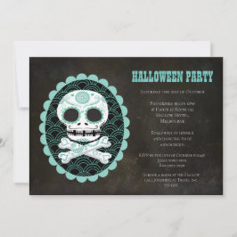 Halloween Sugar Skull Day of the Dead Party Einlad Einladung