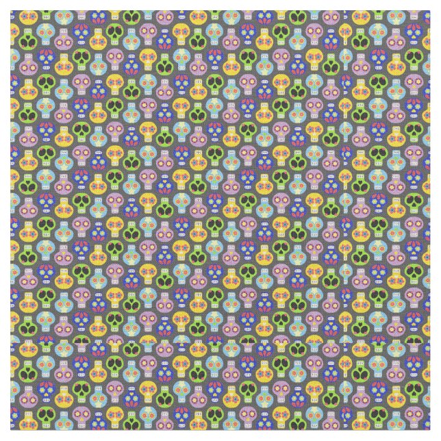 Halloween Sugar Skull Day of the Dead Stoff (Nahaufnahme)