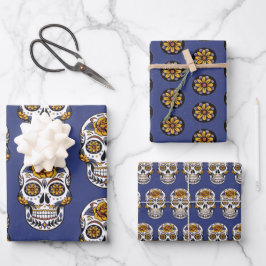 Halloween Sugar Skull Geschenkpapier Set