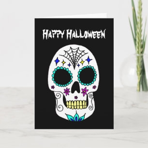 Halloween Sugar Skull Gruß Karte