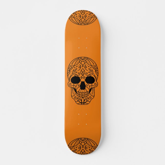 Halloween Sugar Skull Skateboard (Vorne)