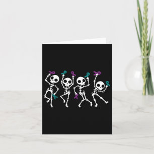 Halloween Suicide Prevention Awareness Skelett Wo Karte