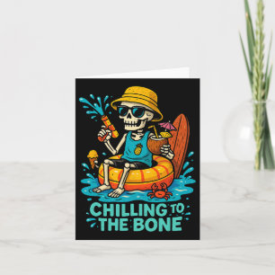 Halloween Summer Chilling an das Knochenskelett Karte