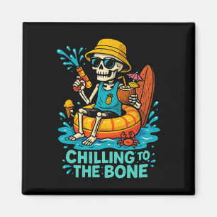 Halloween Summer Chilling an das Knochenskelett Magnet