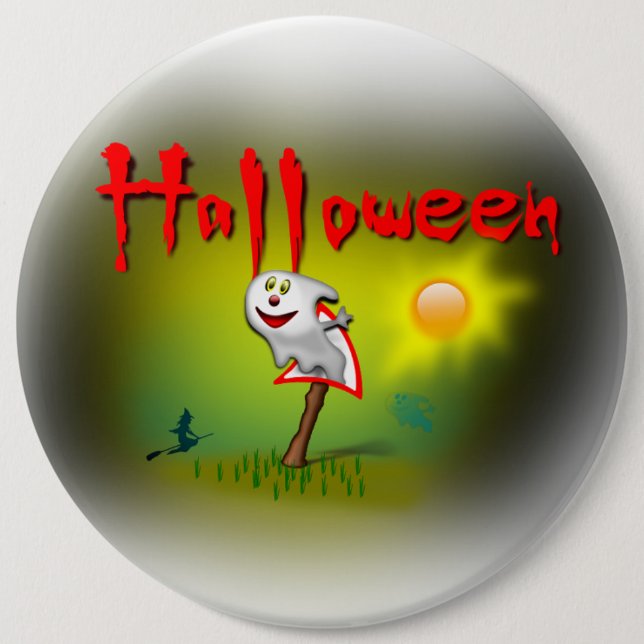 Halloween Sunshine Ghost - Button (Vorderseite)