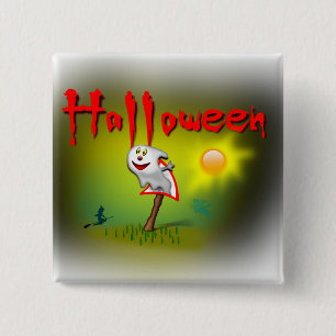 Halloween Sunshine Ghost - Button