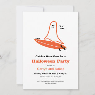 Halloween Surfer Ghost Einladung