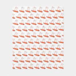 Halloween Surfer Ghost schwarz Fleecedecke