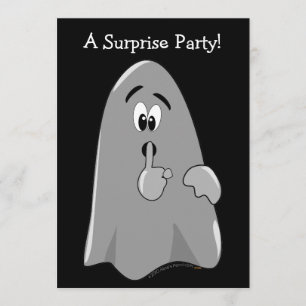 Halloween Surprise Party Einladungen Cartoon Ghost