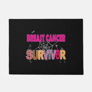 Halloween Survivor für Brustkrebsbewusstsein Fußmatte