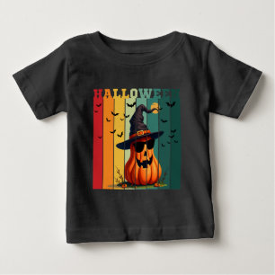 Halloween süß lustiger Kürbis vintage Herbst Herbs Baby T-shirt