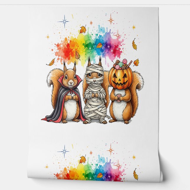 Halloween Süße Eichhörnchen Kostüm Tapete (Abrollen)