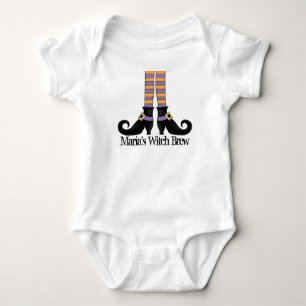 Halloween Süße Hexe Verspielte Schuhe Lustig Baby Strampler