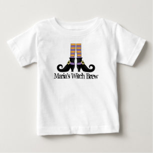 Halloween Süße Hexe Verspielte Schuhe Lustig Baby T-shirt