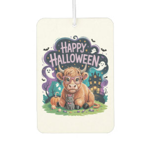 Halloween süße Highland-Kuh (2) Autolufterfrischer