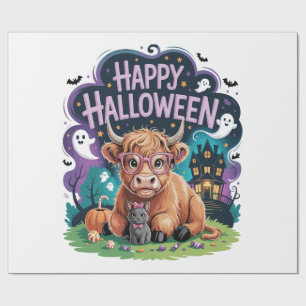 Halloween süße Highland-Kuh (2) Geschenkpapier